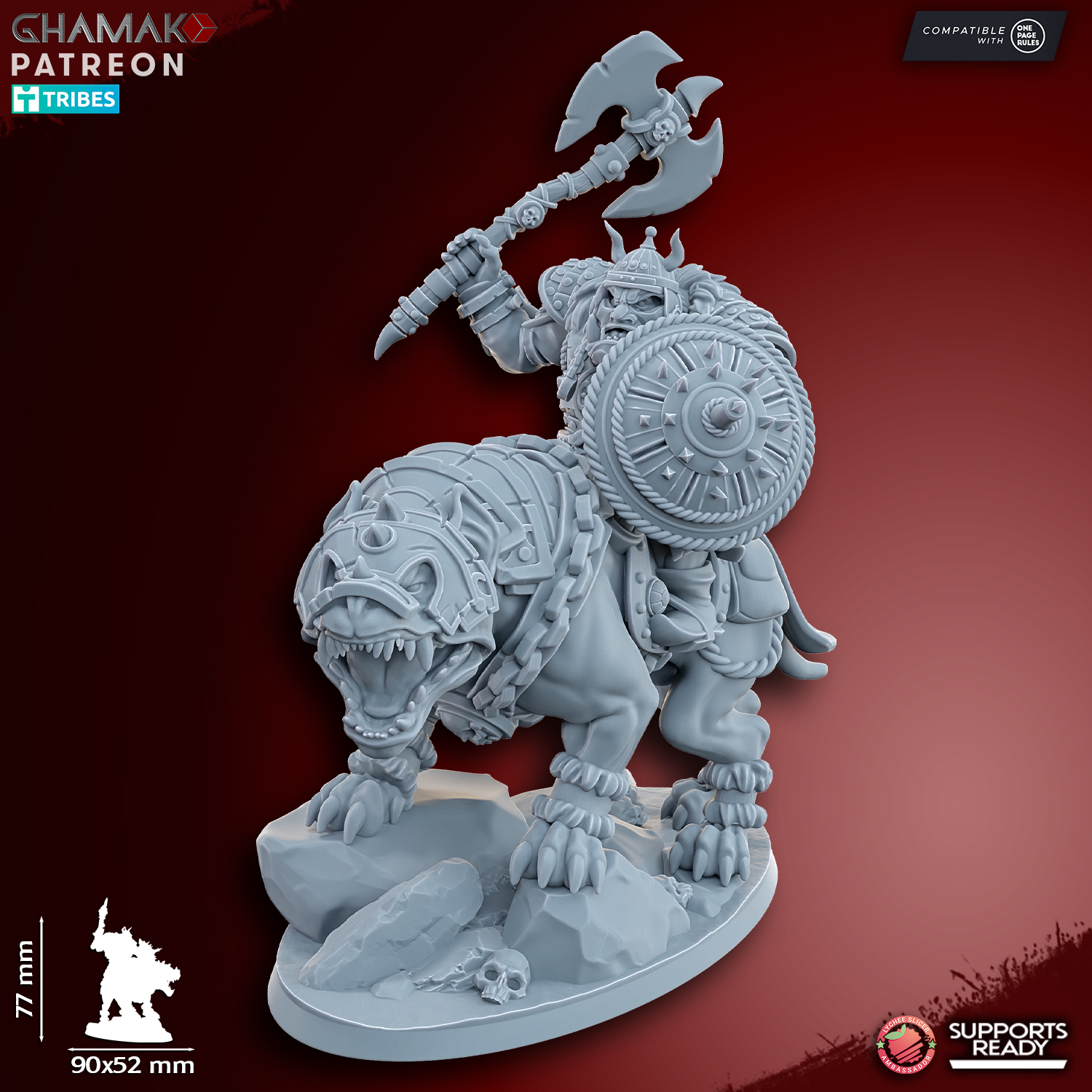Black Orc Warlord on warg